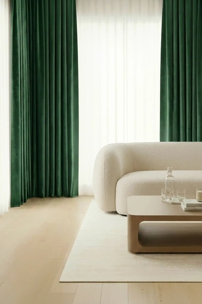 Velúrový záves SOFT VELVET fľašovo zelený na riasiacu pásku Rozmer: 140x270 cm