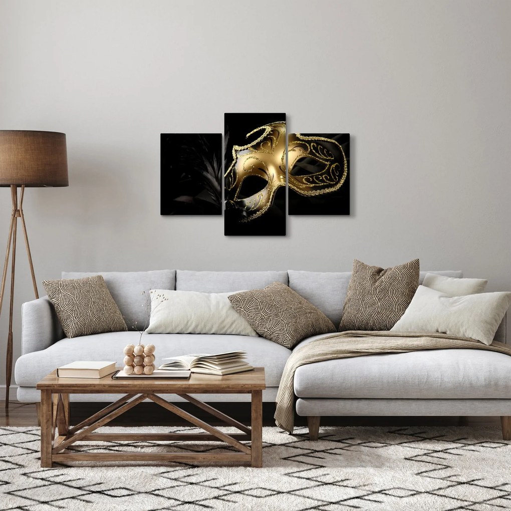 Obraz - Zlatá škraboška (90x60 cm)