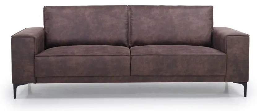 Hnedá pohovka z imitácie kože 224 cm Copenhagen – Scandic