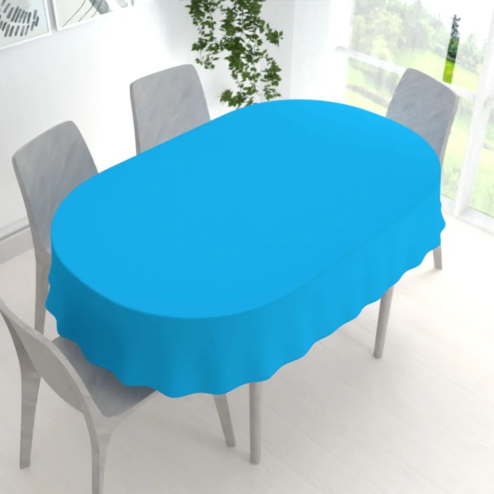 Biante Dekoračný oválny obrus Rongo RG-073 Modrý 140x180 cm