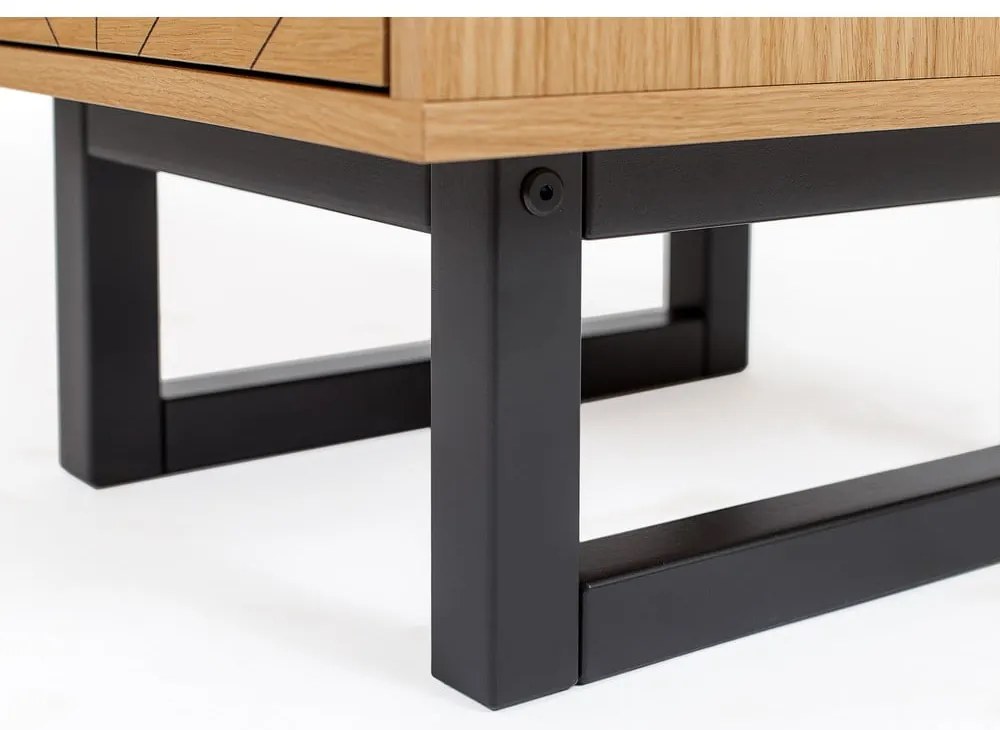 Komoda v dubovom dekore Woodman Camden Herringbone, 40 x 123 cm