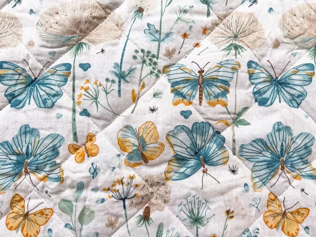 Prehoz na posteľ ELIVINE biely, 100% bavlna Rozmer: 170 x 210 cm