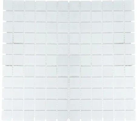 Sklenená mozaika CM 4045 matne biela 30,5x32,5 cm