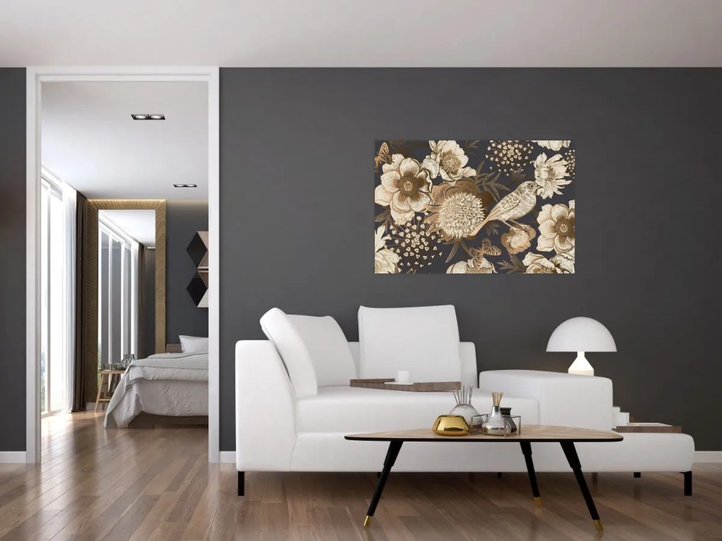Obraz - Zlatá záhrada (90x60 cm)