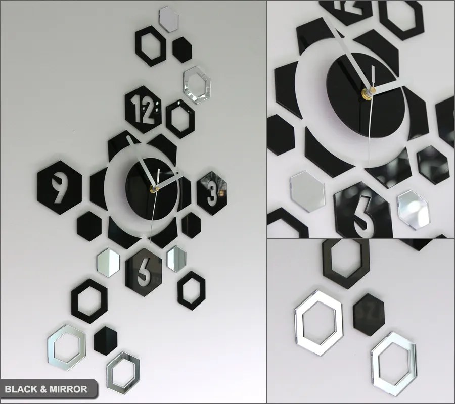 Moderné nástenné hodiny HEXAGON