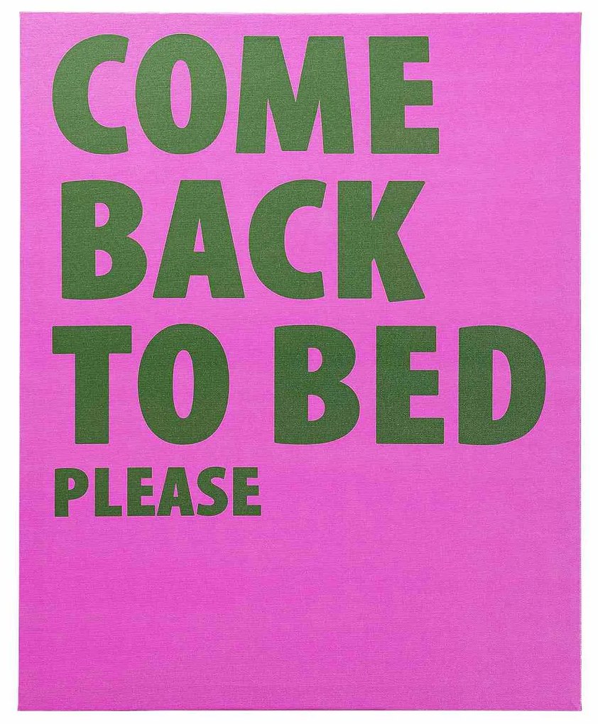Come Back To Bed obraz ružový 40x50 cm