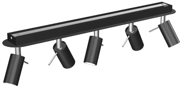 Bodové svietidlo PRESTON 5xGU10/MR11/40W/230V čierna