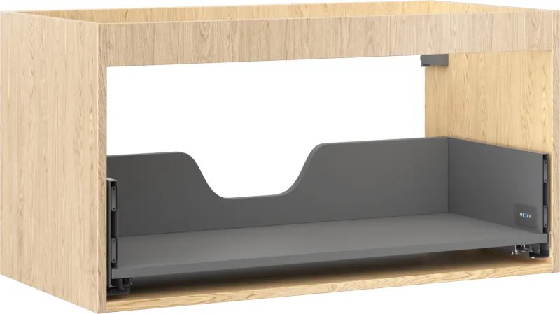 Mexen Box-A, závesná skrinka 90 cm, 1 zásuvka, dub, 91AX0-0900-470-1-81