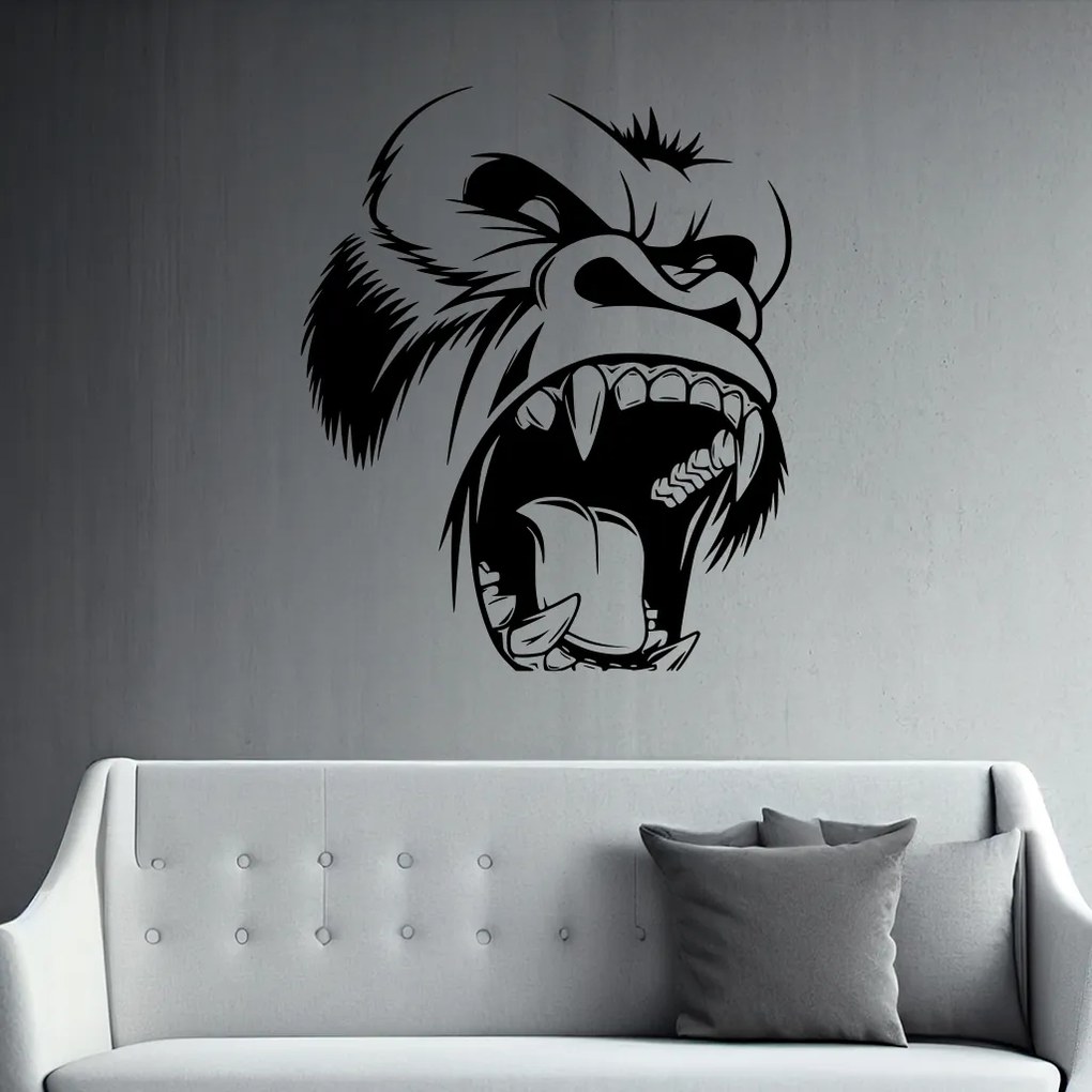 Veselá Stena Samolepka King Kong Farba: fialová, Veľkosť: 40 x 33 cm