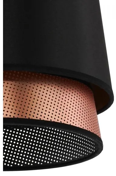 Duolla - Prisadený luster BELL SHINY 1xE27/15W/230V pr. 25 cm čierna/medená