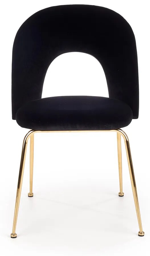 Jedálenská stolička K385 - čierna / zlatá