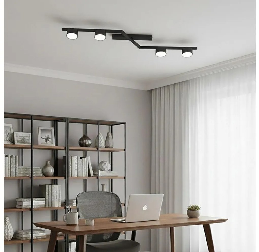 Stropné svietidlo SKAN 4xGX53/12W/230V čierne