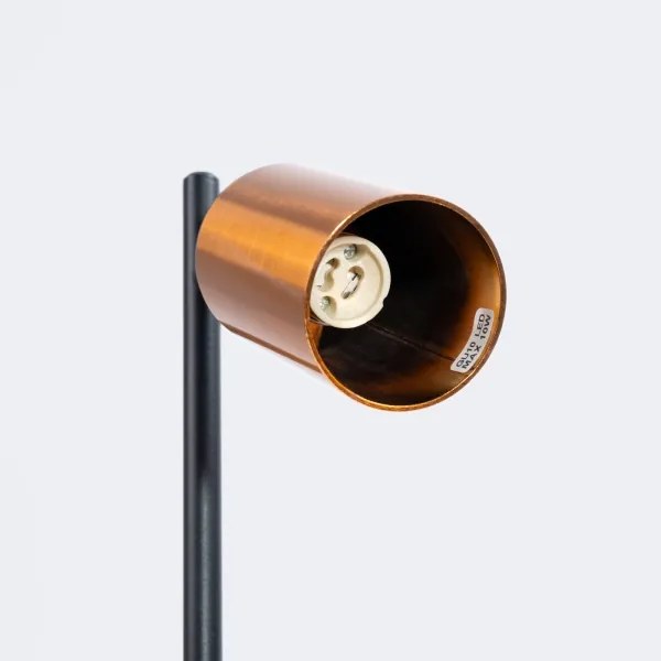 Sollux SL.1381 - Stolná lampa WINX 1xGU10/10W/230V čierna/meď