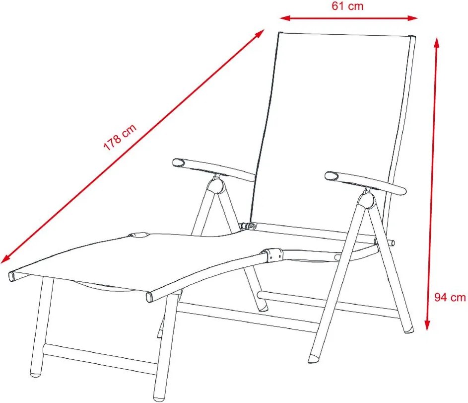 Polohovateľné relaxačné lehátko Avenberg SIESTA