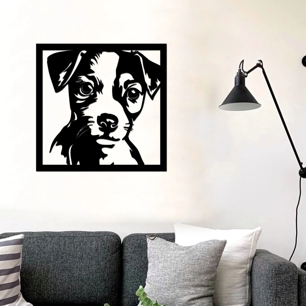 dřevo života Drevená dekorácia psíka Jack Russel teriér Rozmery - cm: 40x40, Zvoľte farbu dekoru: Čerešňa