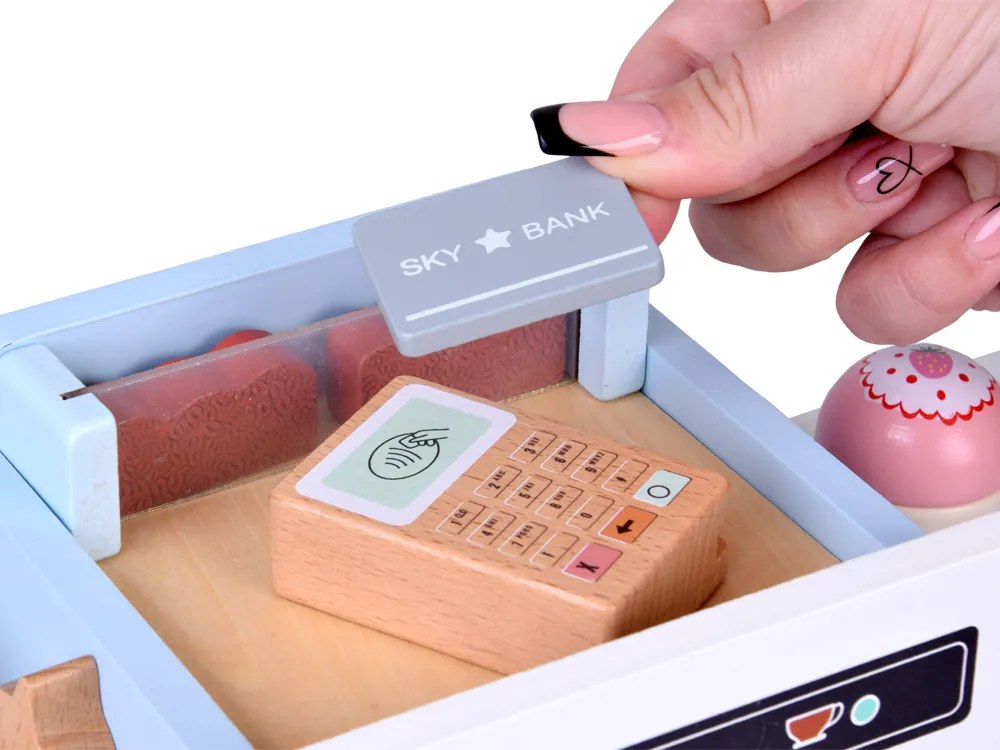 Drevená sada KAVIAREŇ a ZMRZLINÁREŇ pre deti - dezerty a zmrzlina ZA5937