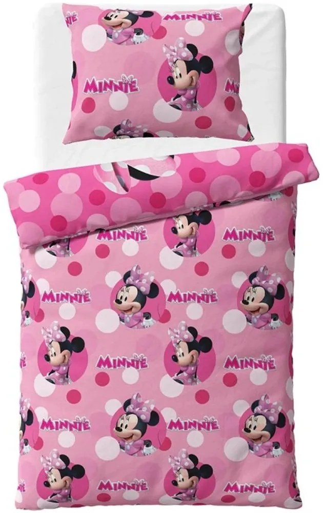Bavlnené posteľné obliečky Minnie Mouse - motív Módna ikona - 100% bavlna - 70x90 cm + 140x200 cm