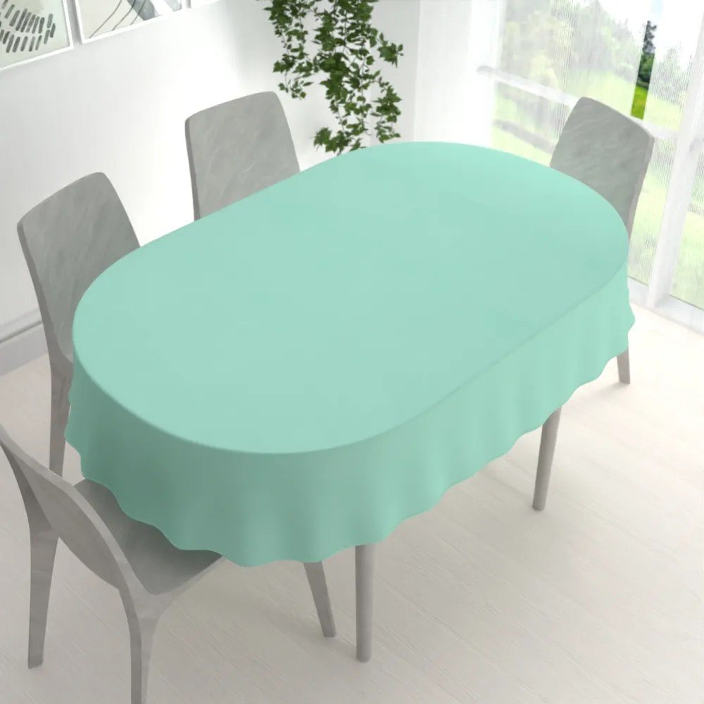 Biante Teflónový oválny obrus - Paris TF-052 Mintový 140x180 cm