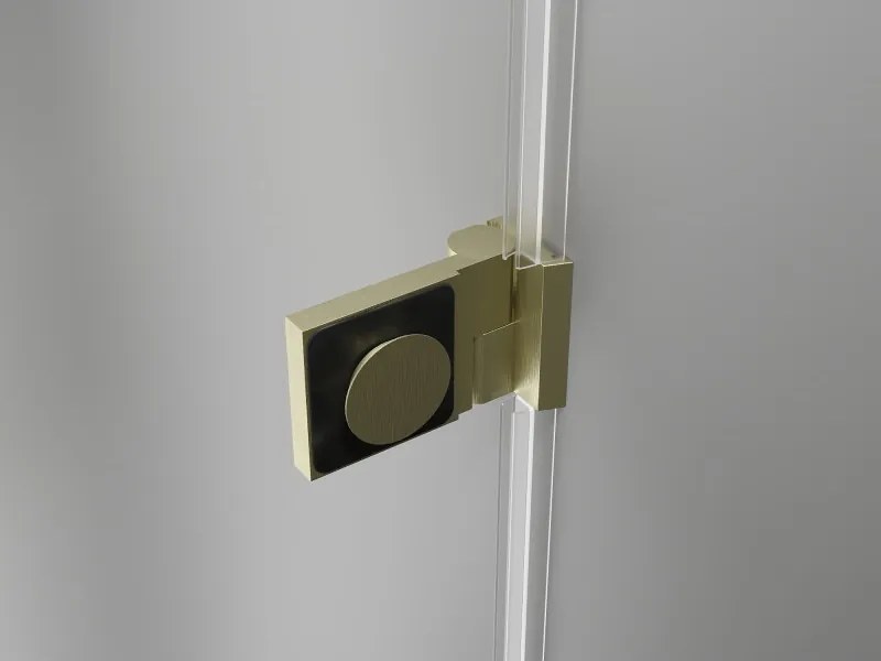 Mexen, Mexen Lunar-B Otočné pravé sprchové dvere 90 cm, transparentné, brúsené zlaté - 832-090-000-55-00-P