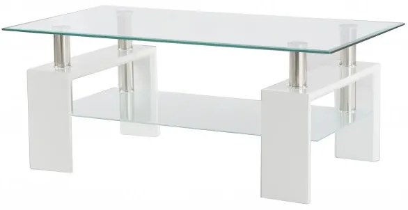 Sconto Konferenčný stolík TOLEDO biela/sklo