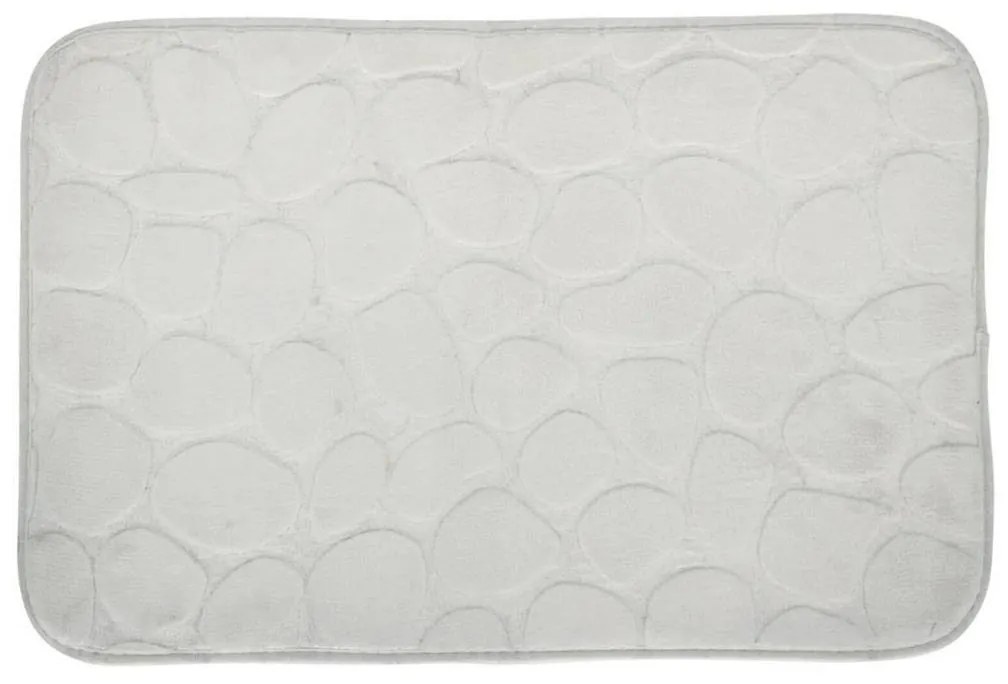 Bathroom Solutions Predložka do kúpeľne Stones, 40x60 cm, biela
