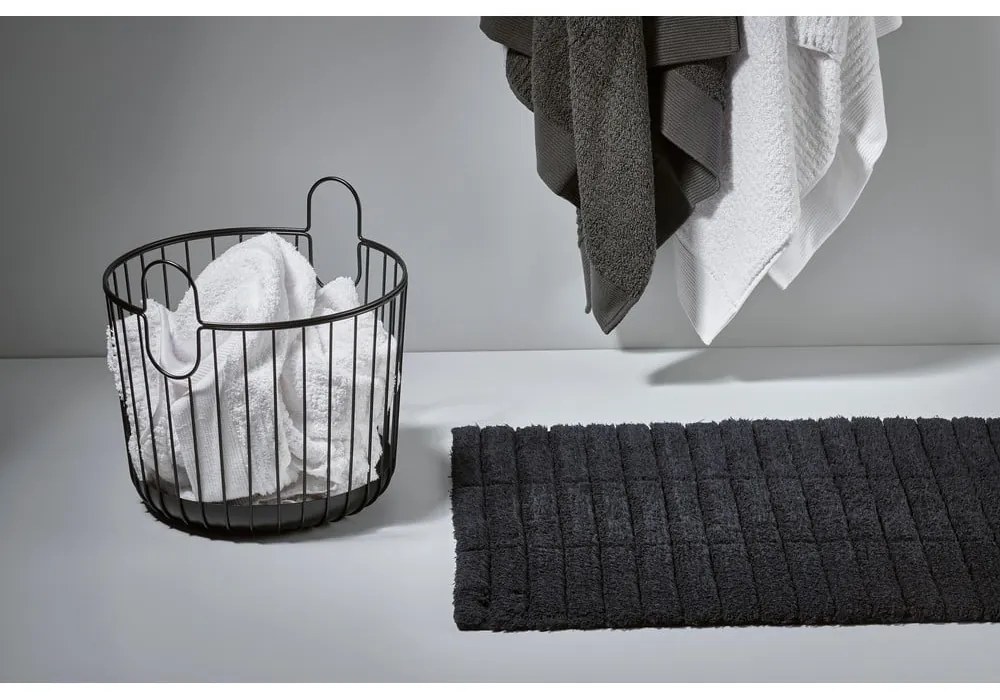 Čierny kovový úložný košík Zone Inu, ø 30 cm