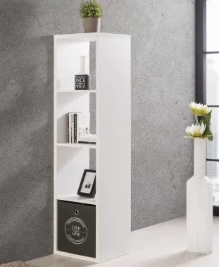 Regál Max, 4x1 priehradky, biely%