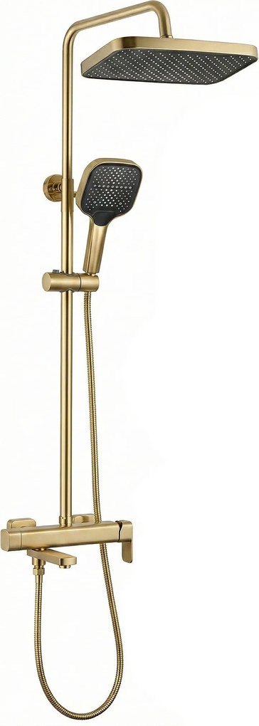 Rea Arlo, sprchový set s vaňovou výlevkou, zlatá matná, REA-P7441
