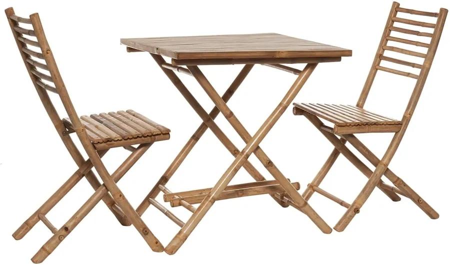 SAFARI Bambusová súprava, stôl a 2 stoličky