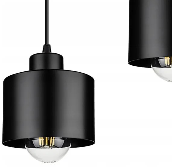 Luster na lanku 3xE27/35W/230V čierna