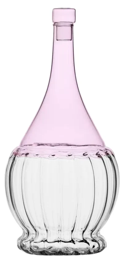 Fľaša s uzáverom ružová/priesvitná 1.1 l - 983083