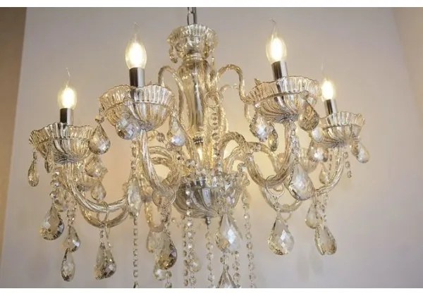 Paul Neuhaus 3081-97 - Krištáľový luster na reťazi GRACIA 8xE14/40W/230V zlatá