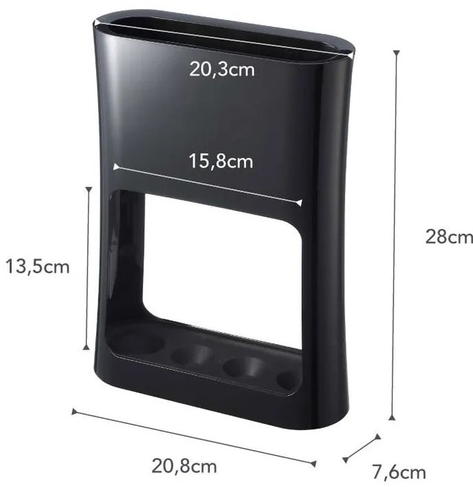 Čierny stojan na dáždniky YAMAZAKI Oval