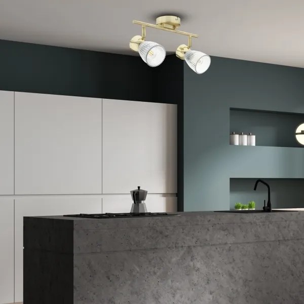 Bodové svietidlo BEST 2xE14/40W/230V zlatá