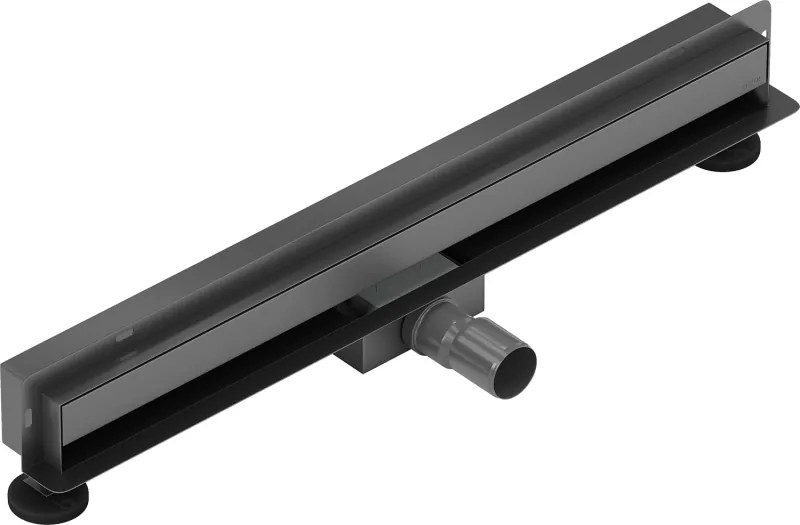 Mexen Flat Wall, sprchový žľab na stenu 2v1, 70 cm, brúsený grafit, 1E30070