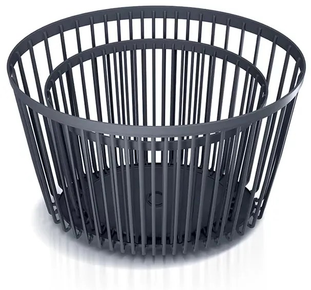 Set 2 univerzálnych oválnych košov, 30 + 55 l, antracit