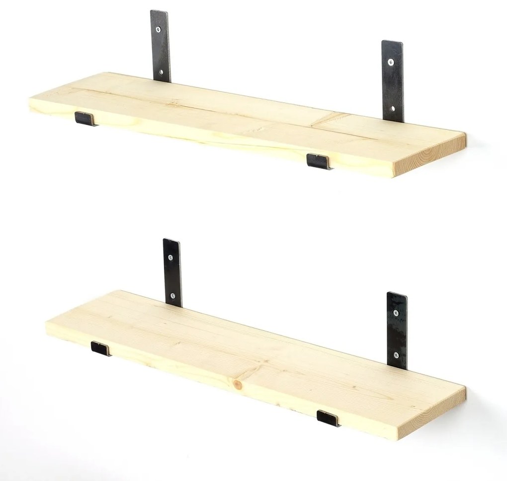Súprava 2 nástenných políc LAM 60 cm dub