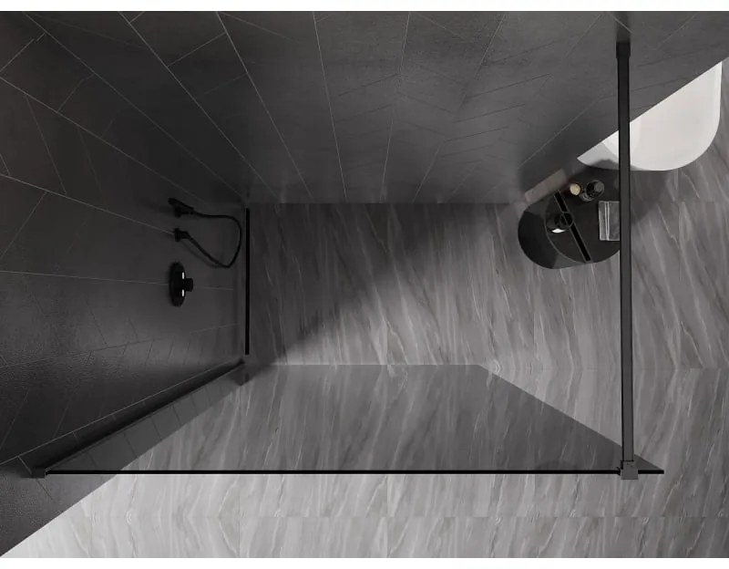 Mexen, Mexen Kioto-X sprchová stena 120 x 200 cm, grafit 10 mm, pištoľovo šedá kartáčovaná - 800-120-101-66-40-X