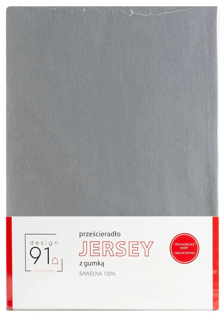 JERSEY PRESTIERADLO 200X220 CM, VÝŠKA 30 CM SIVÉ