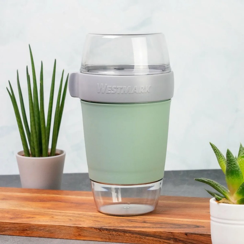 Westmark Trojdielna dóza na jedlo, 1150 ml, mätovo zelená, L
