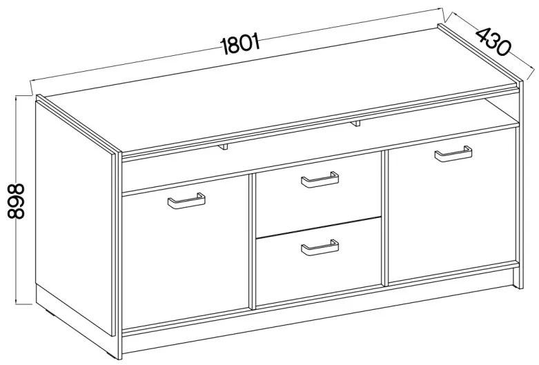Komoda Kari 820. Vlastná spoľahlivá doprava až k Vám domov. 1047548