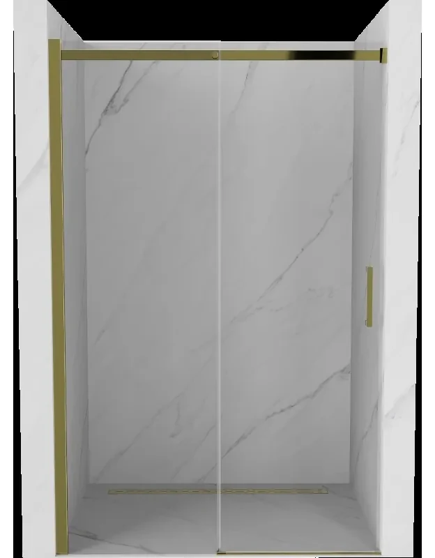 Mexen Omega posúvacie sprchové dvere 110 cm, transparentnéné, zlatá - 825-110-000-50-00