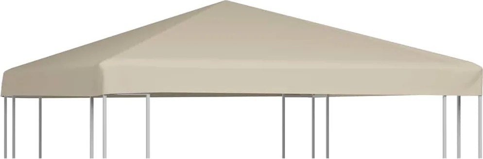 vidaXL Strieška na altánok 310 g/m² 3x3 m, béžová