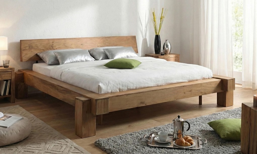 XXXLutz TRÁMOVÁ POSTEĽ, 200/200 cm, farba akácie MID.YOU - Online Only spálne - 002178006302
