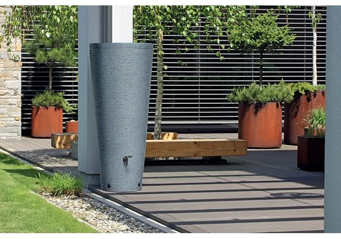 Sud na dažďovú vodu, priemer 67 cm, 320 l, tmavo sivá