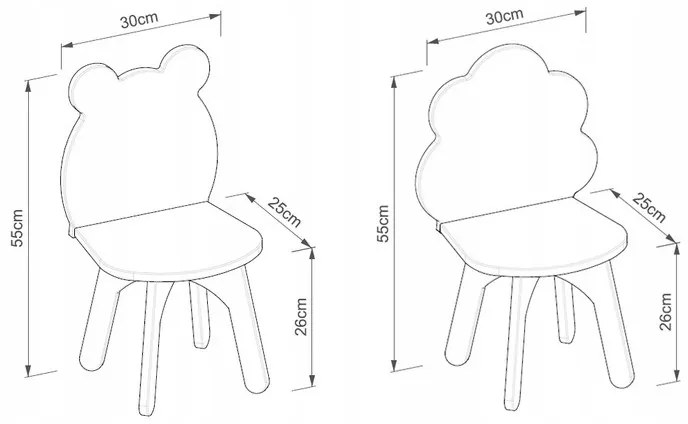 Baby-raj Detská stolička do izby – stabilná a bezpečná, 53 × 30 cm