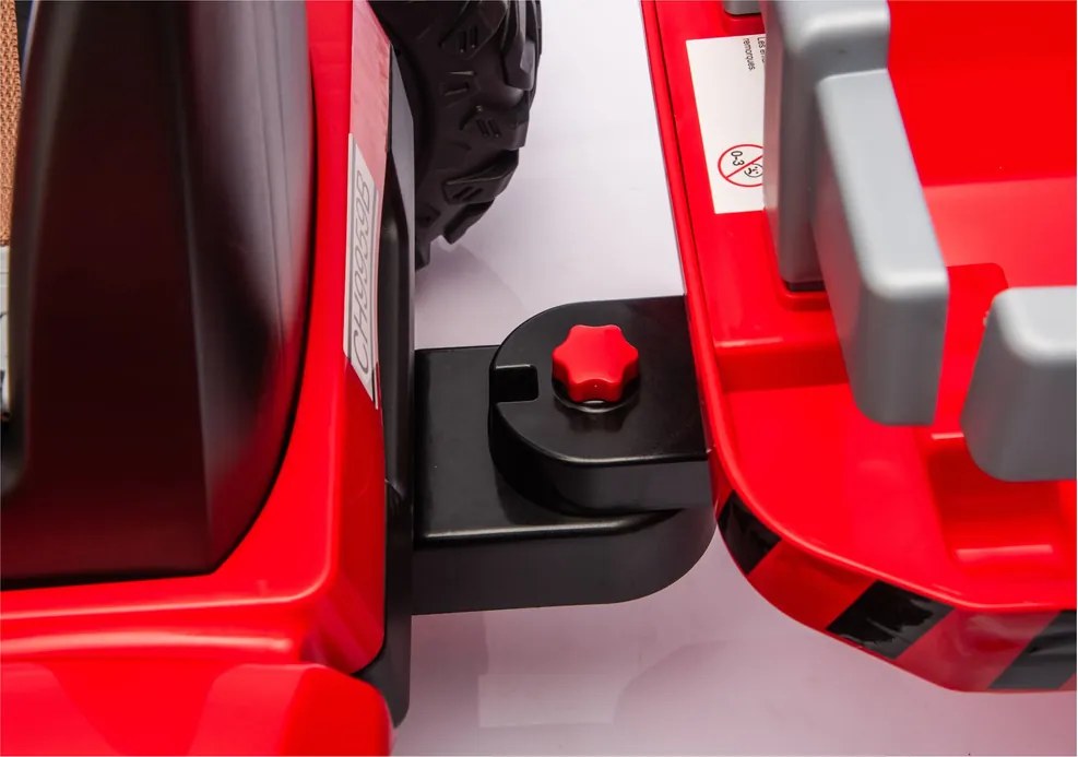 LEAN CARS CH9959B Batériový traktor s prívesom červený 24V