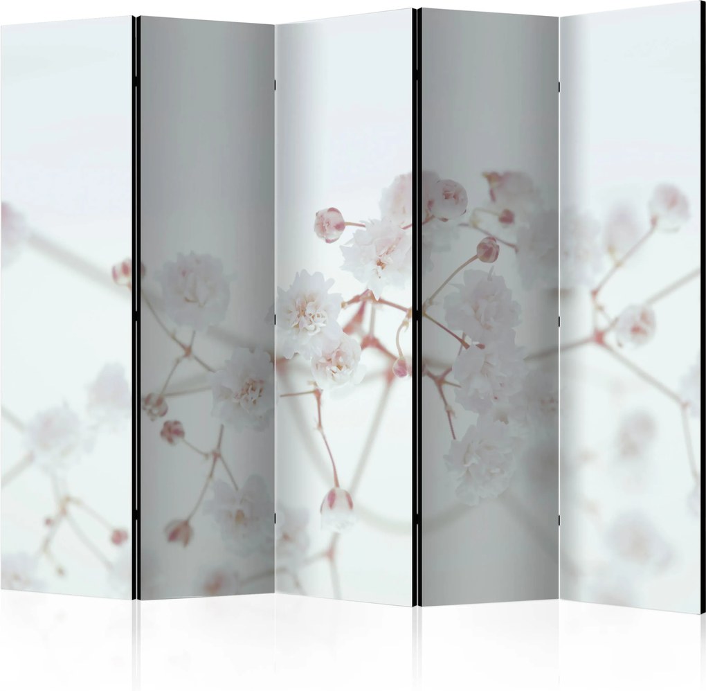 Paraván - White Flowers II [Room Dividers] 225x172