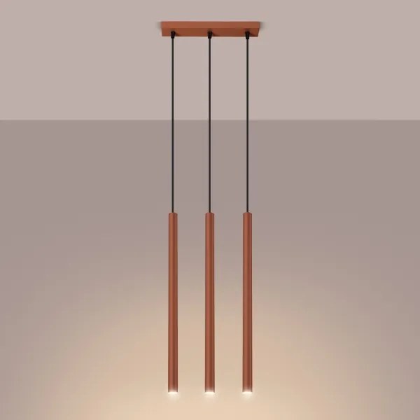 Sollux SL.1526 - Luster na lanku PASTELO 3xG9/8W/230V červená