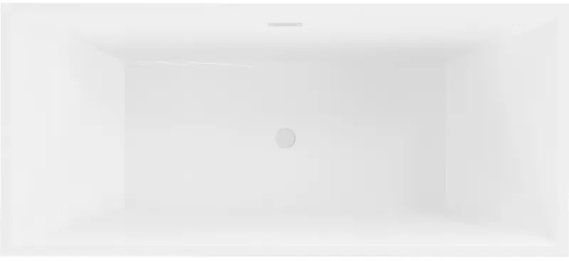 Mexen Vigo, voľne stojaca vaňa 178,5 x 80 cm, biela-čierna, biely prepad, 51251788075-20